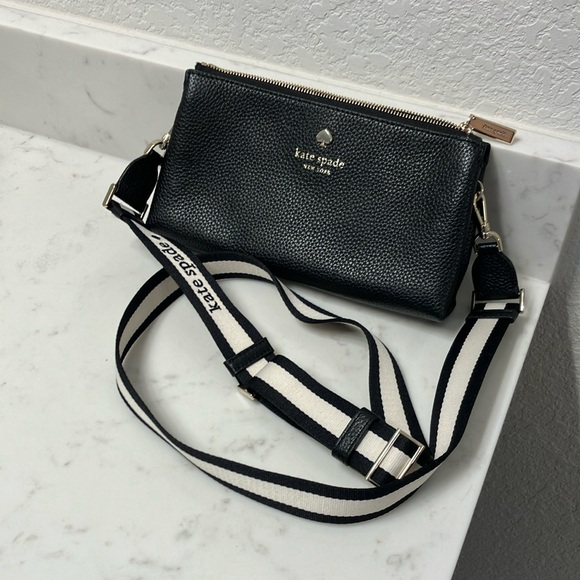Kate Spade Black Crossbody Bag with Gold Accents - Picture 1 of 3